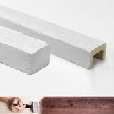 ED107 - Trave in Finto Legno per soffitto a vista, da 2 metri, 9x6 cm, (in Poliuretano, meglio del polistirolo). Bianco pitturabile